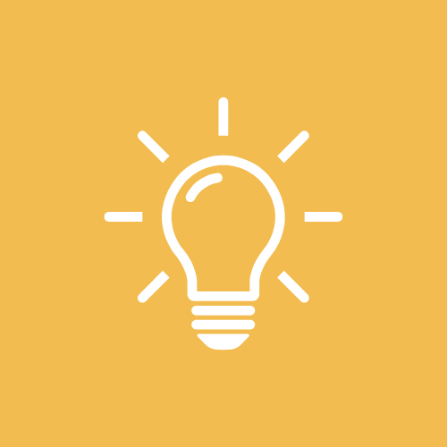 Lightbulb icon representing creative ideas and inspiration from Kristy’s blog