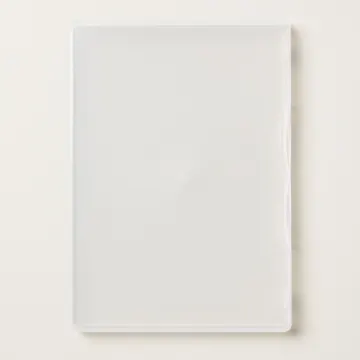Clear plastic stamp case for storing photopolymer stamps, cling stamps, dies, and cardmaking supplies.